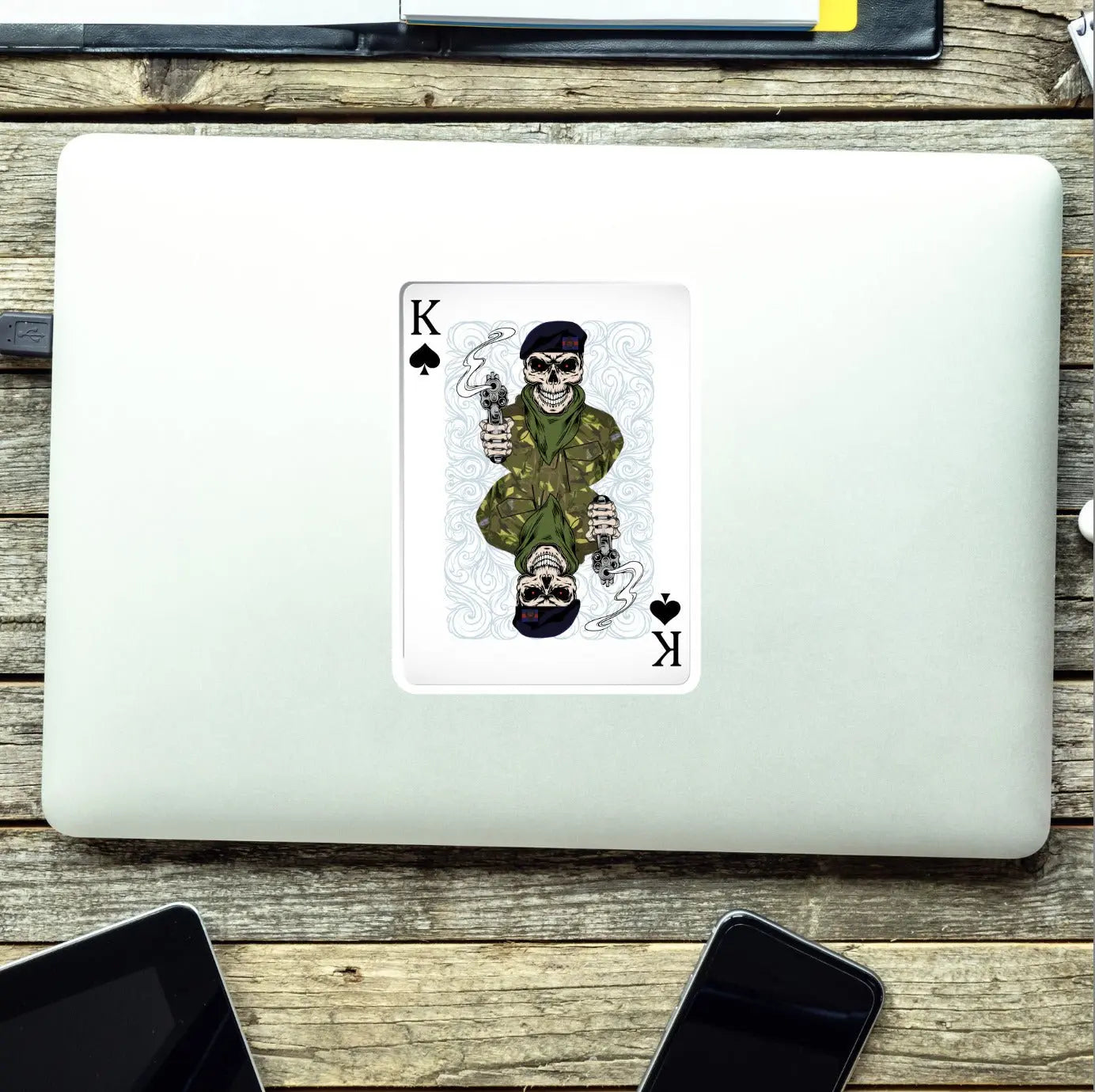 Blues and Royals King of Spades Waterproof Vinyl Sticker/Decal 10cm redplume