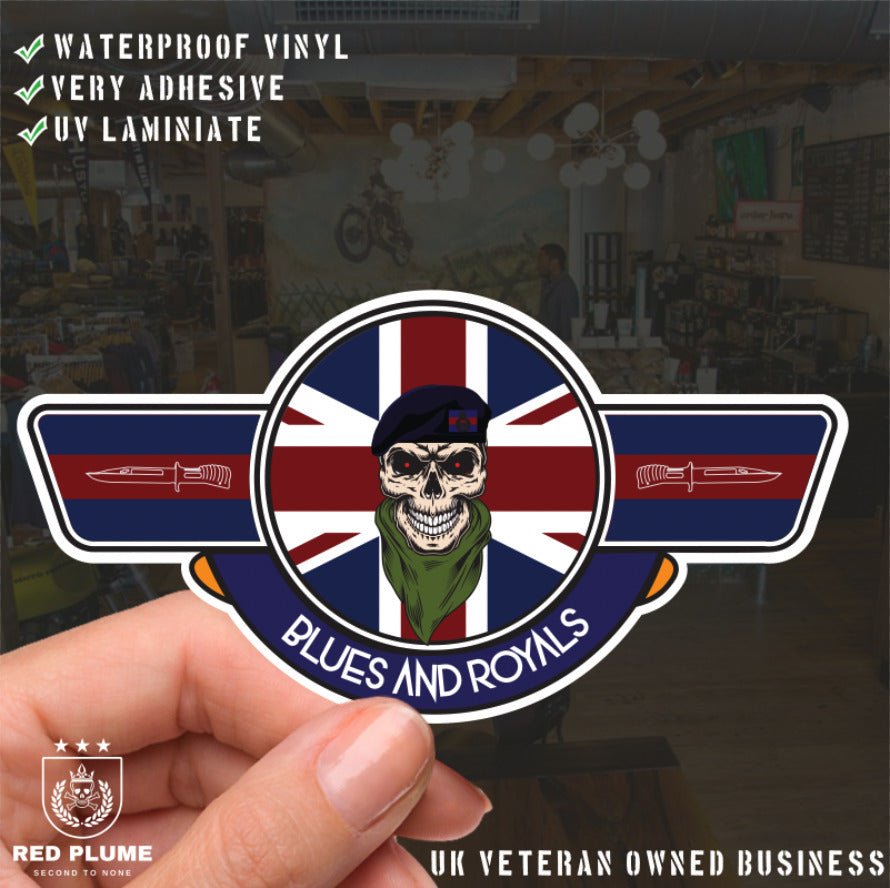 Blues and Royals UV Laminated Vinyl Sticker - Wings redplume