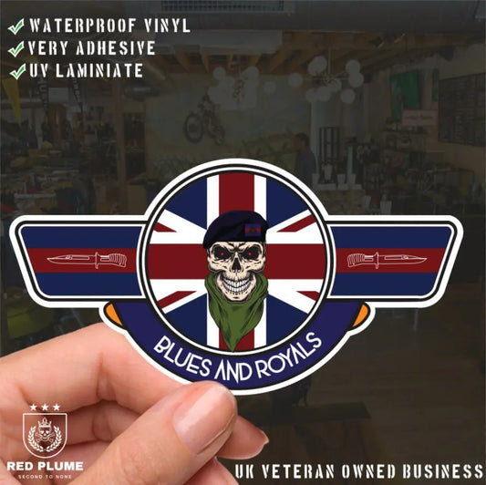Blues and Royals UV Laminated Vinyl Sticker - Wings redplume