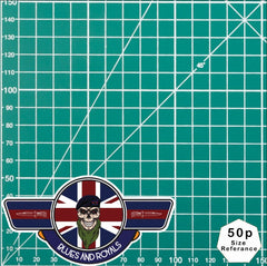 Blues and Royals UV Laminated Vinyl Sticker - Wings redplume