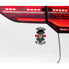 Blues and Royals Veteran Waterproof Vinyl Decal/Sticker Skull and Union Jack redplume