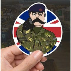 Blues and Royals Vinyl Waterproof Sticker, Lord Kitchener Design redplume