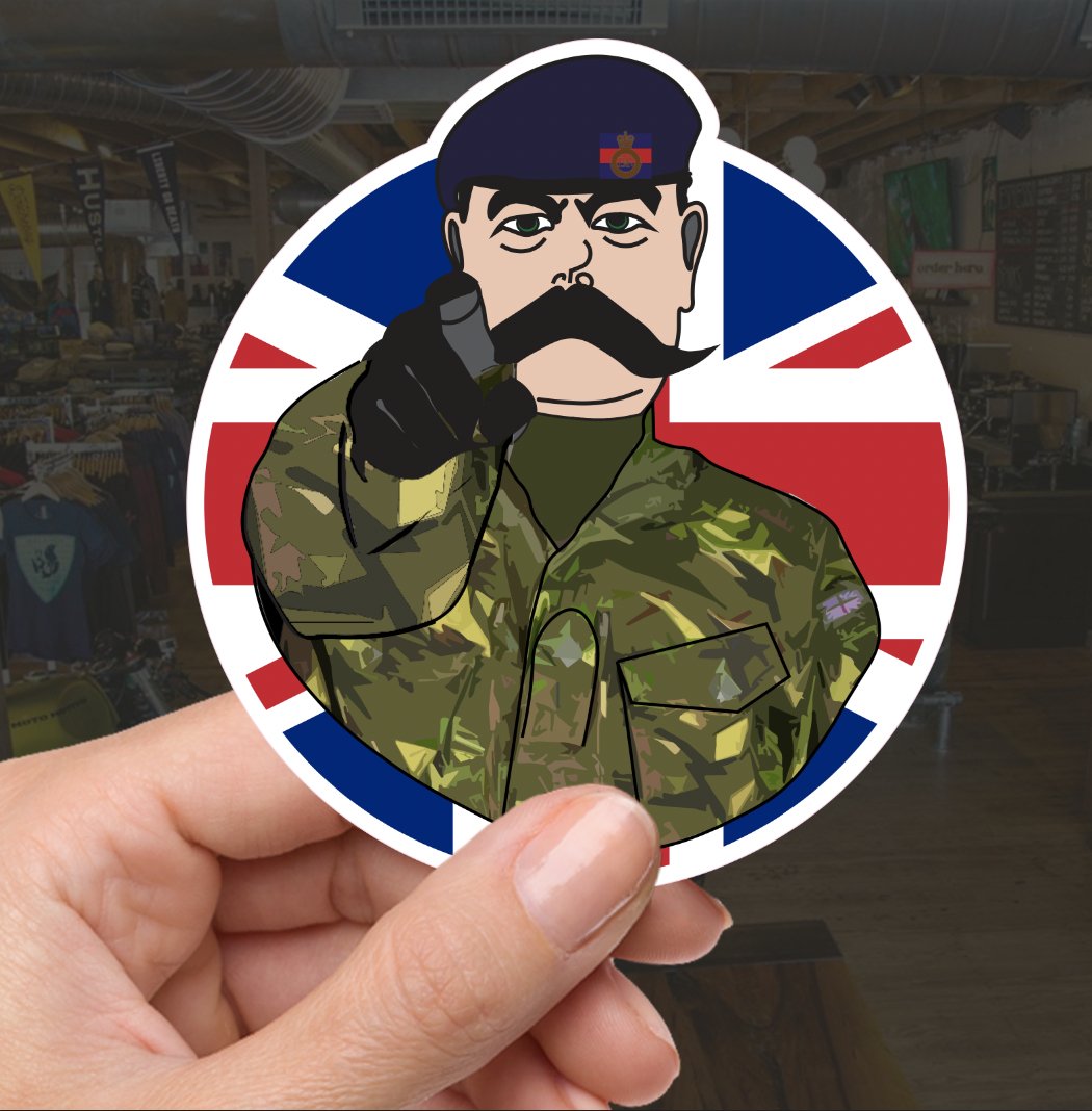 Blues and Royals Vinyl Waterproof Sticker, Lord Kitchener Design FREE SHIPPING redplume
