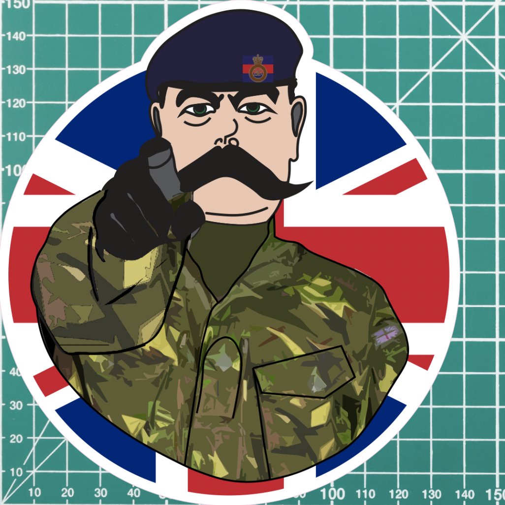 Blues and Royals Vinyl Waterproof Sticker, Lord Kitchener Design FREE SHIPPING redplume