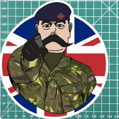 Blues and Royals Vinyl Waterproof Sticker, Lord Kitchener Design FREE SHIPPING redplume