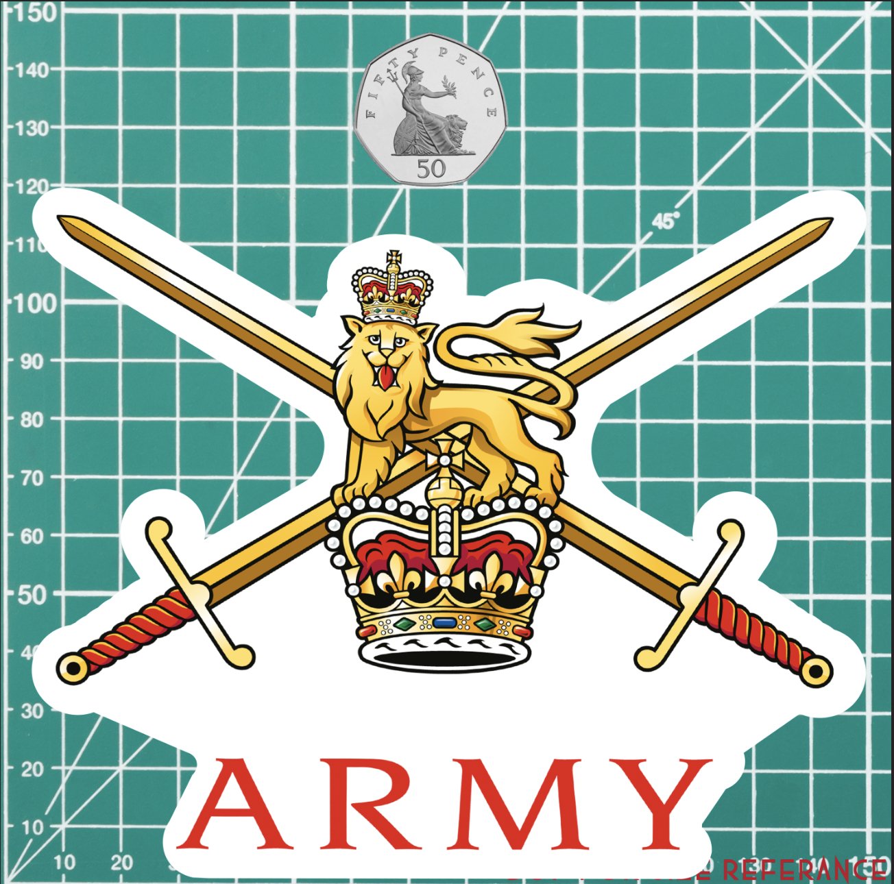 British Army Logo Waterproof Vinyl Stickers redplume