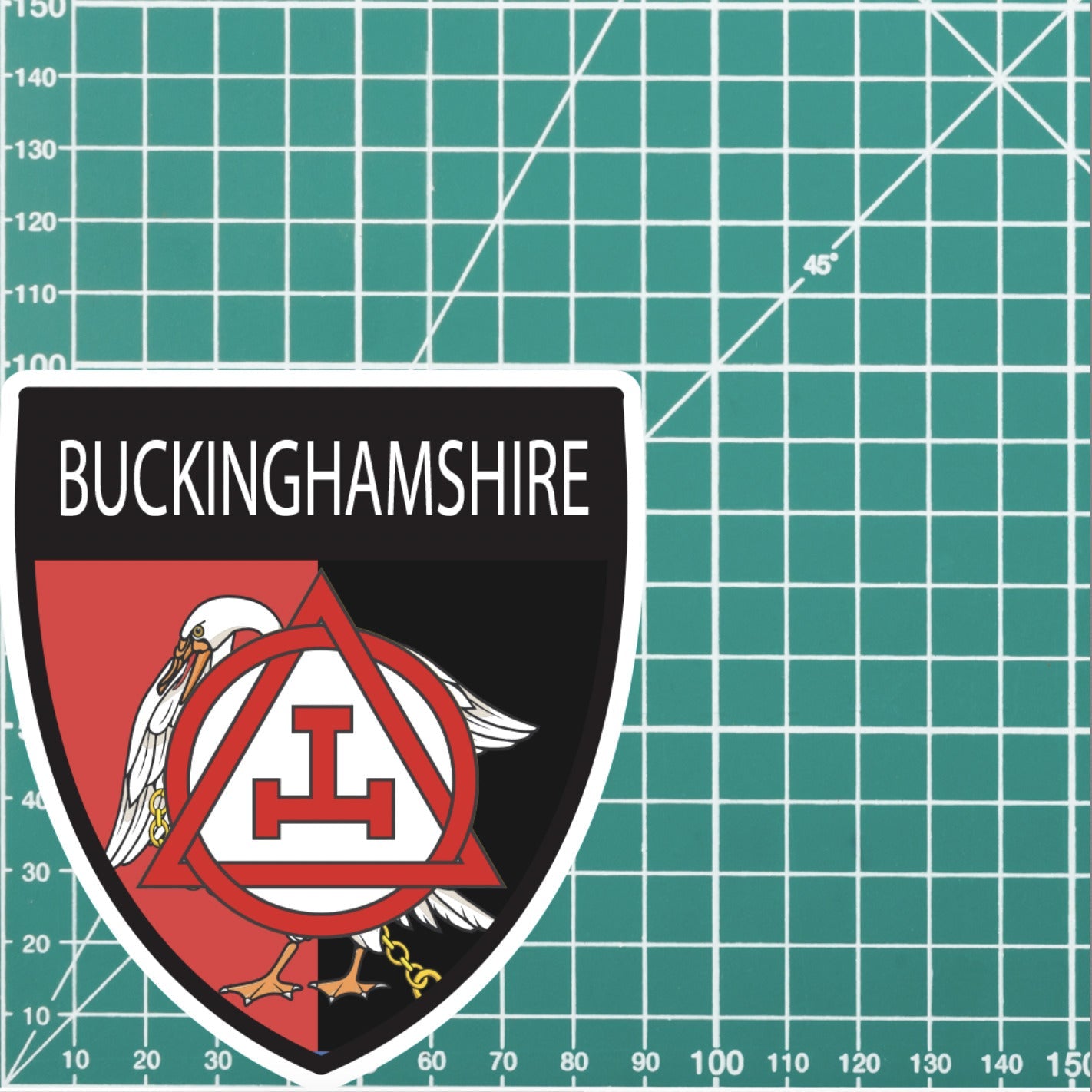 Buckinghamshire Masonic Holy Royal Arch Shield Sticker redplume