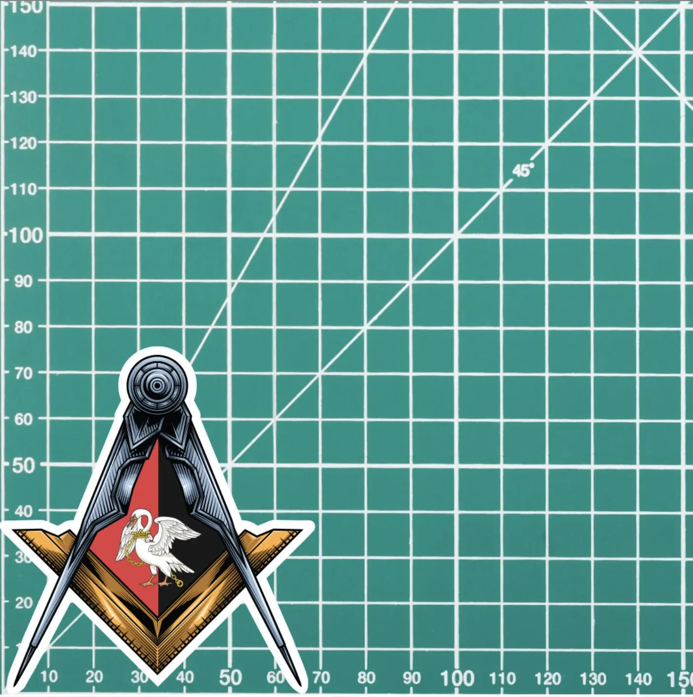 Buckinghamshire Masonic Stickers Square & Compass Union Vinyl Decal redplume