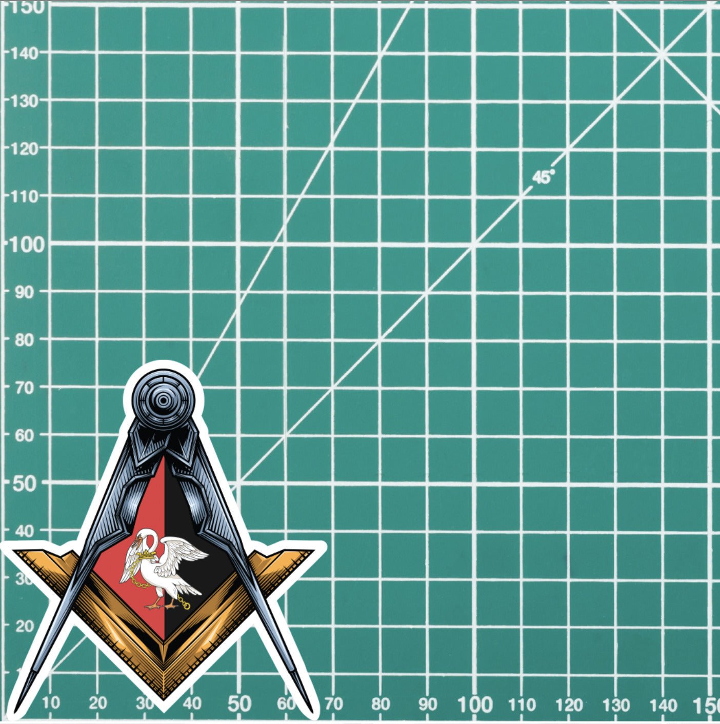 Buckinghamshire Masonic Stickers Square & Compass Union Vinyl Decal redplume