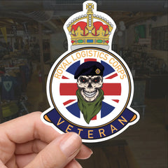 Royal Logistics Corps Veteran UV Laminated Lord Kitchener & Beret Decal redplume