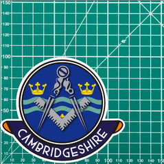Cambridgeshire Masonic Car Sticker | UV Laminated redplume