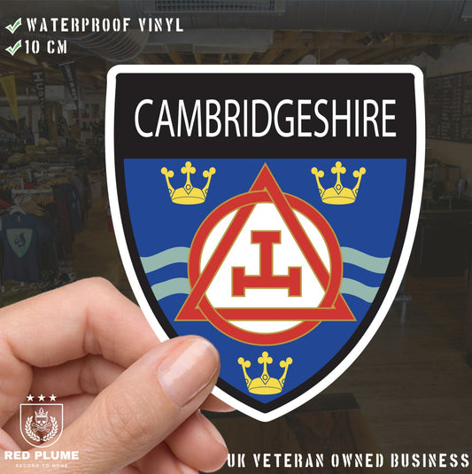 Cambridgeshire Masonic Holy Royal Arch Shield Sticker redplume