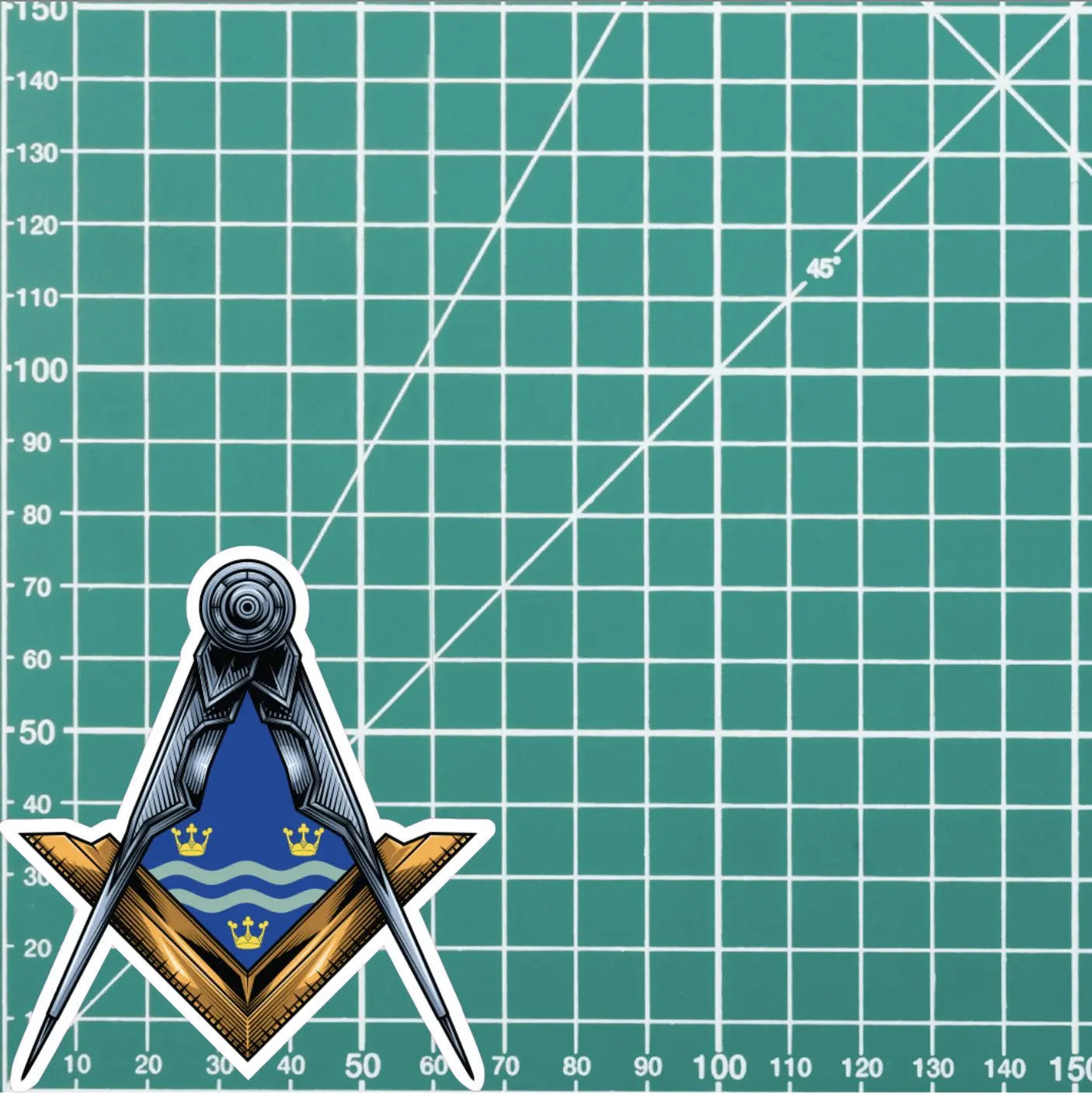 Cambridgeshire Masonic Sticker Square & Compass Union Vinyl Decal redplume