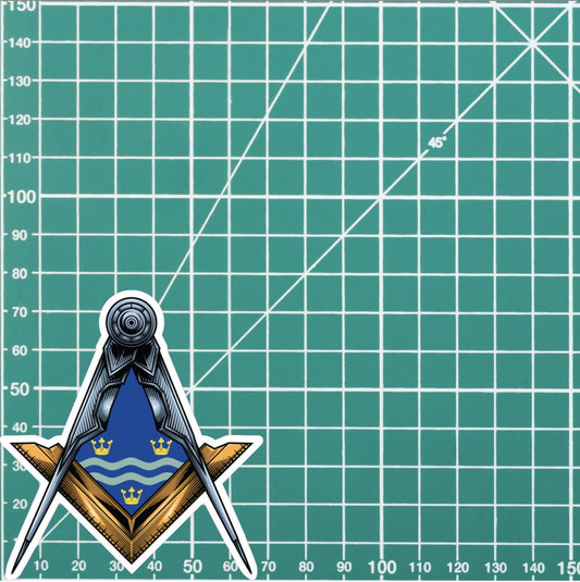Cambridgeshire Masonic Sticker Square & Compass Union Vinyl Decal redplume