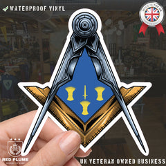 Cheshire Masonic Stickers Square & Compass Union Vinyl Decals redplume