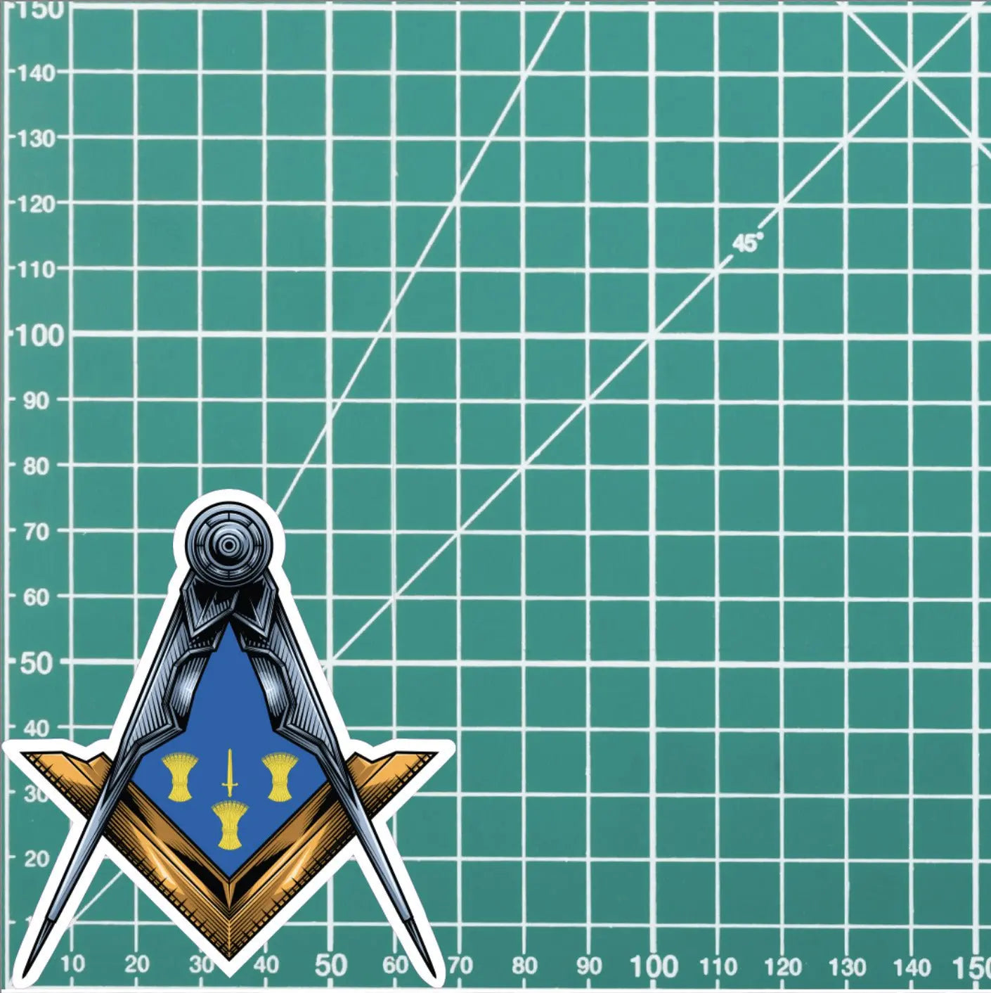 Cheshire Masonic Stickers Square & Compass Union Vinyl Decals redplume