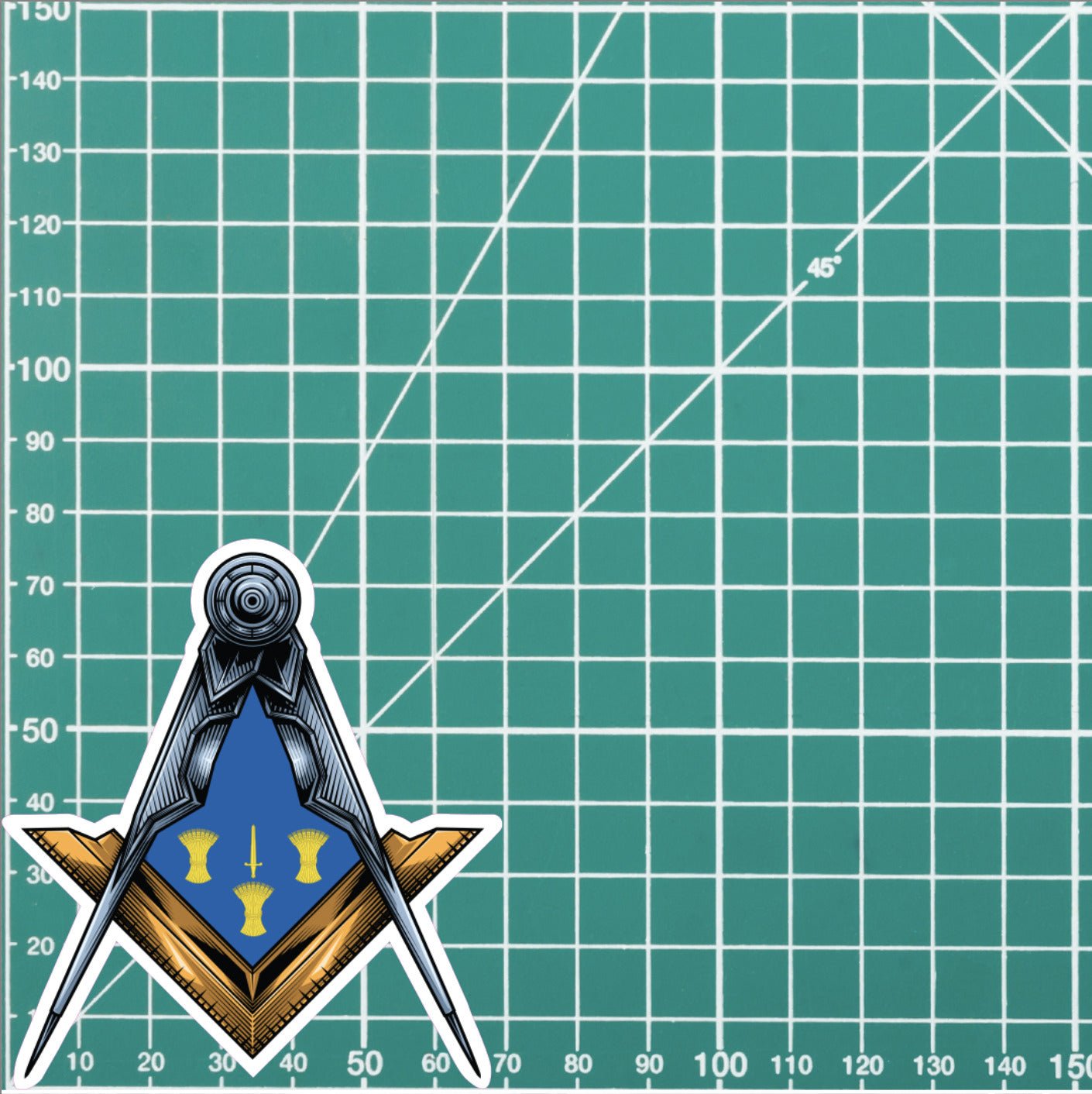 Cheshire Masonic Stickers Square & Compass Union Vinyl Decals redplume
