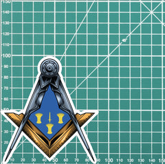Cheshire Masonic Stickers Square & Compass Union Vinyl Decals redplume