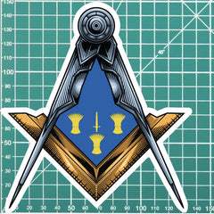 Cheshire Masonic Stickers Square & Compass Union Vinyl Decals redplume