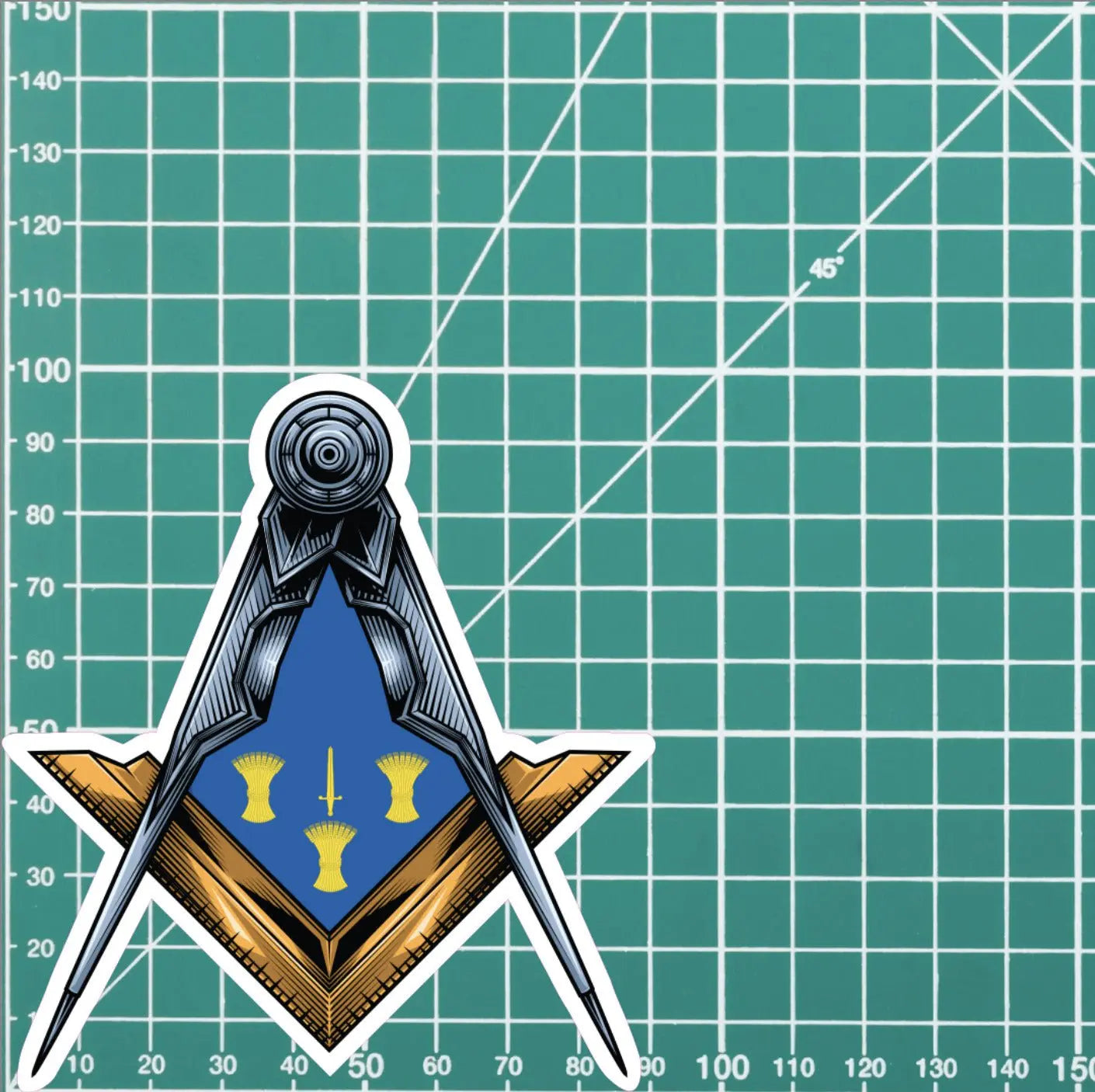 Cheshire Masonic Stickers Square & Compass Union Vinyl Decals redplume