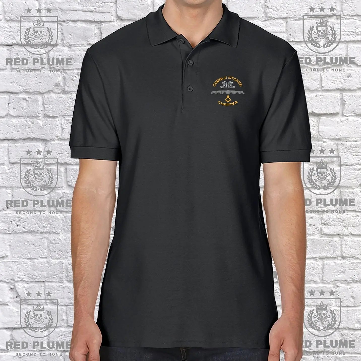 Cobble Stones Polo Shirt redplume