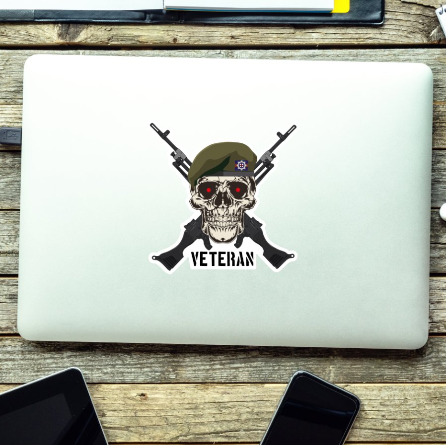 Coldstream Guards Crossed GPMG High-Quality Vinyl Sticker - 100mm redplume