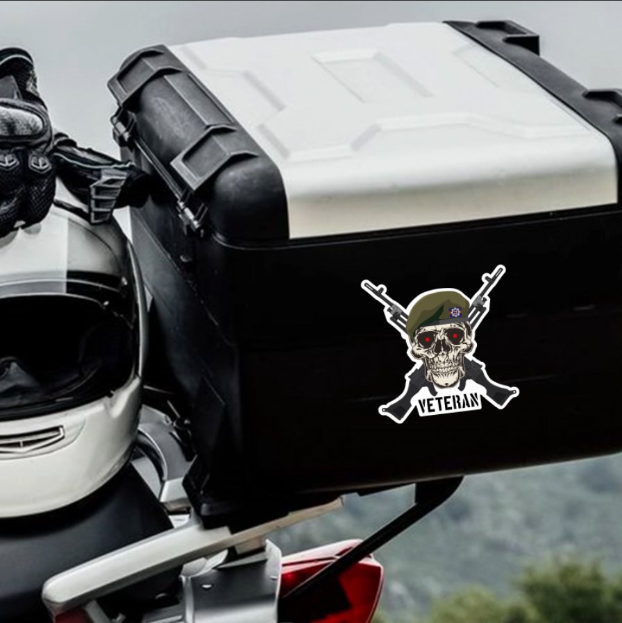 Coldstream Guards Crossed GPMG High-Quality Vinyl Sticker - 100mm redplume