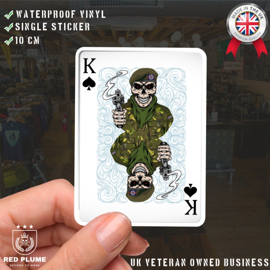 Coldstream Guards King of Spades Waterproof Vinyl Sticker/Decal 10cm redplume