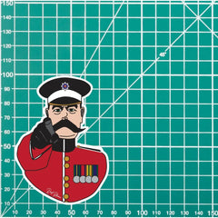 Coldstream Guards, Lord Kitchener Waterproof Vinyl Stickers, 10cm High redplume