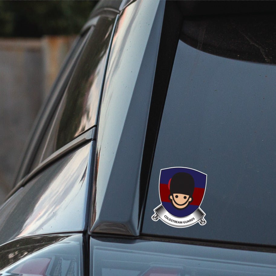 Coldstream Guards Shield Vinyl Sticker - 10cm - UV Laminated redplume