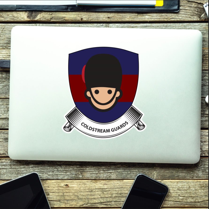 Coldstream Guards Shield Vinyl Sticker - 10cm - UV Laminated redplume