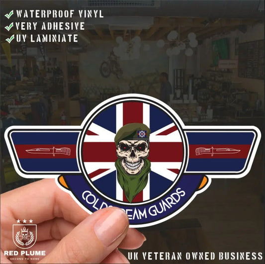 Coldstream Guards UV Laminated Vinyl Sticker - Wings redplume