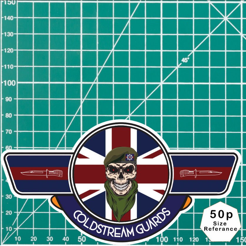 Coldstream Guards UV Laminated Vinyl Sticker - Wings redplume