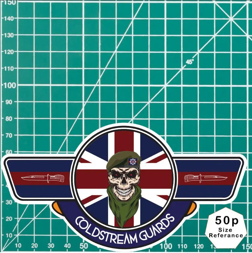 Coldstream Guards UV Laminated Vinyl Sticker - Wings redplume