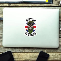 Coldstream Guards Veteran Waterproof Vinyl Decal/Sticker Skull and Union Jack redplume