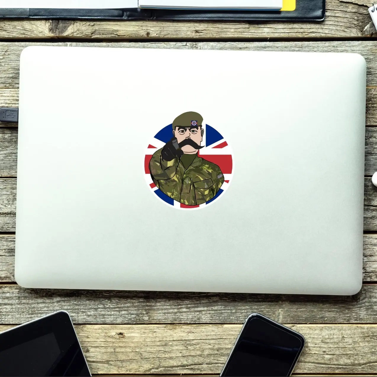 Coldstream Guards Vinyl Waterproof Sticker, Lord Kitchener Design redplume