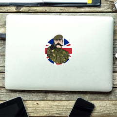 Coldstream Guards Vinyl Waterproof Sticker, Lord Kitchener Design redplume