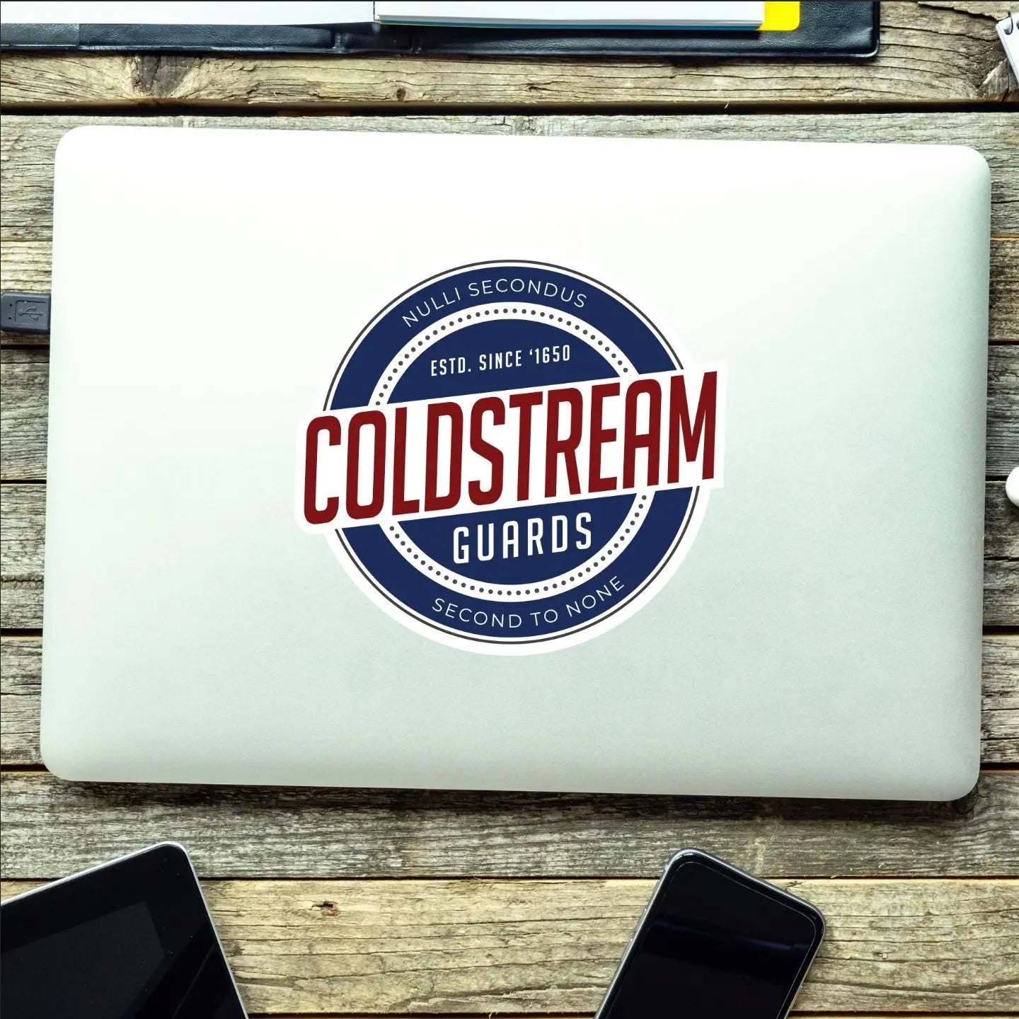 Coldstream Guards Waterproof Vinyl Sticker - Retro redplume