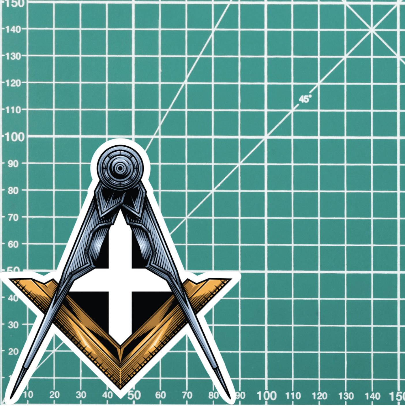 Cornwall Masonic Sticker Square & Compass Union Vinyl Decal redplume