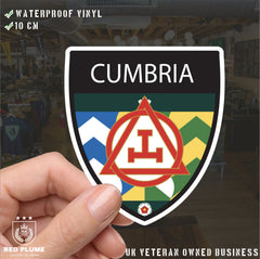 Cumbria Masonic Holy Royal Arch Shield Sticker redplume