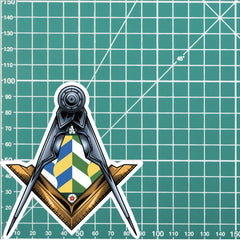 Cumbria Masonic Stickers Square & Compass Union Vinyl Decals redplume