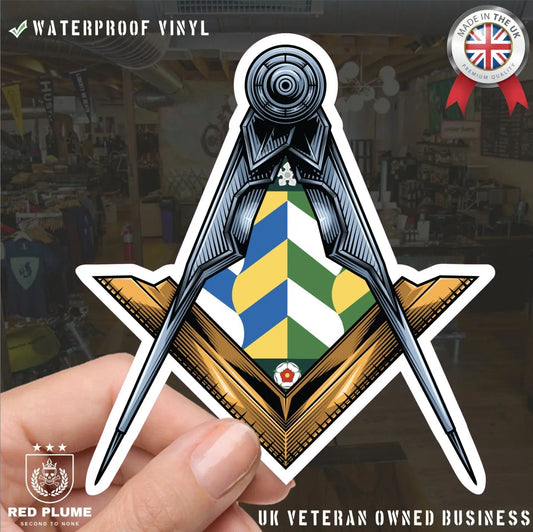 Cumbria Masonic Stickers Square & Compass Union Vinyl Decals redplume