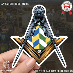 Cumbria Masonic Stickers Square & Compass Union Vinyl Decals redplume