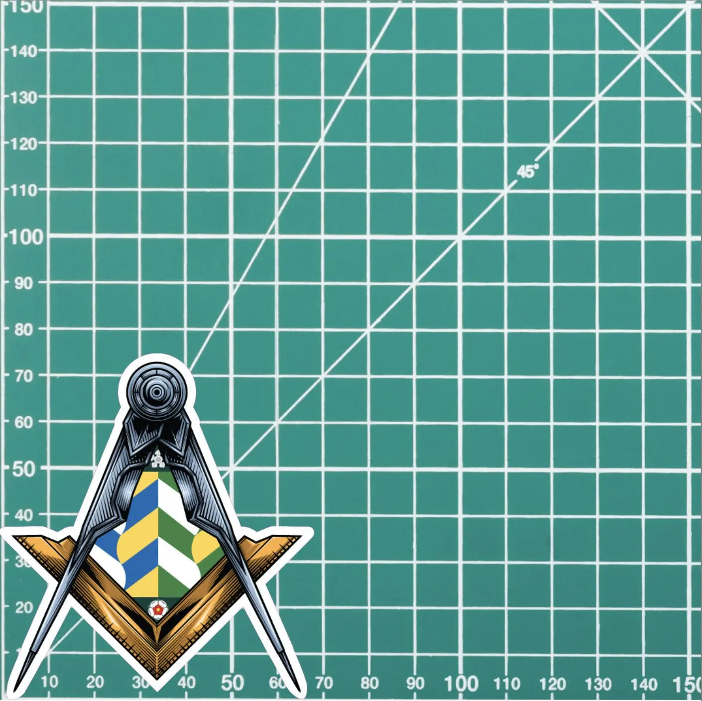 Cumbria Masonic Stickers Square & Compass Union Vinyl Decals redplume