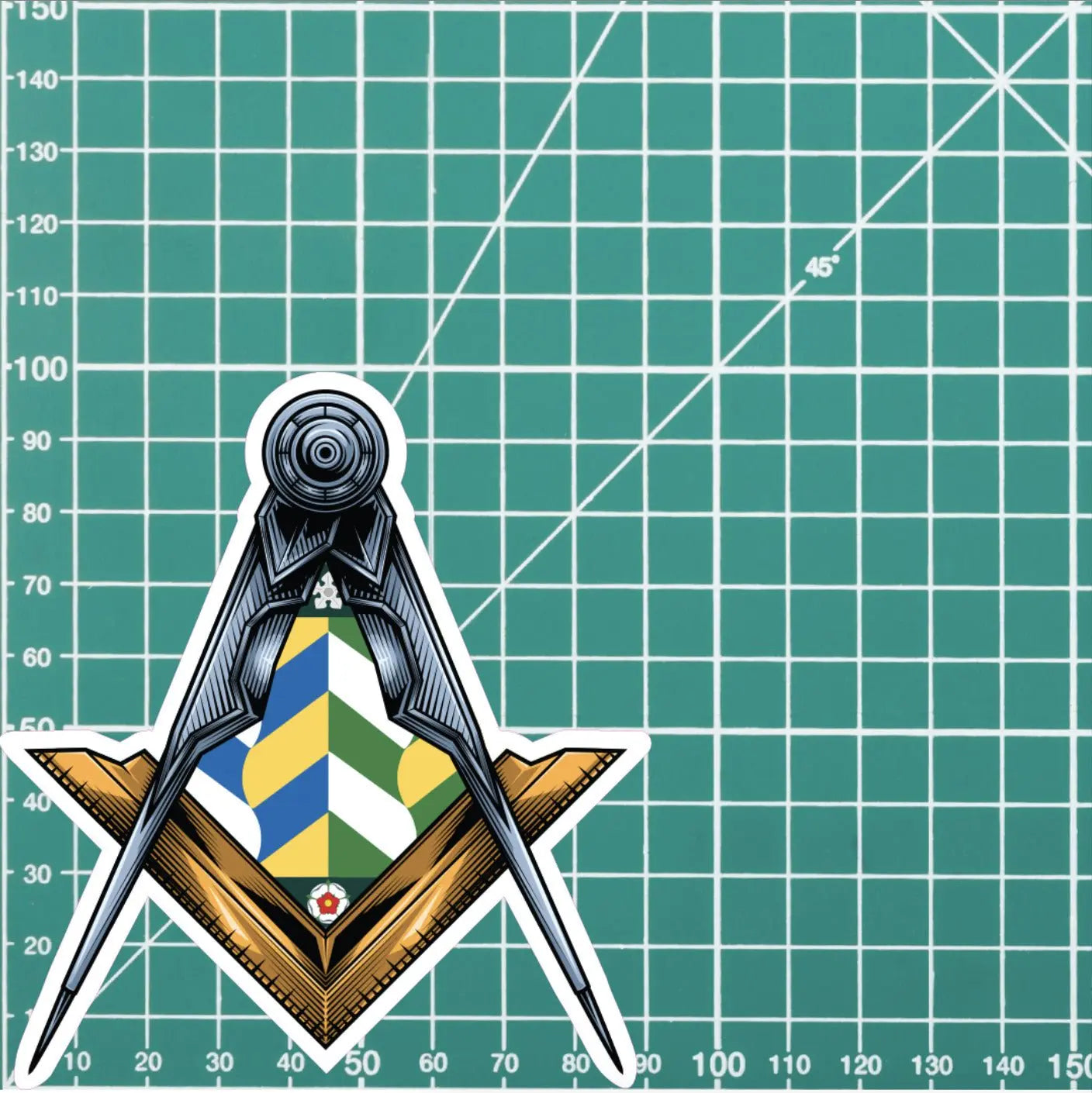 Cumbria Masonic Stickers Square & Compass Union Vinyl Decals redplume