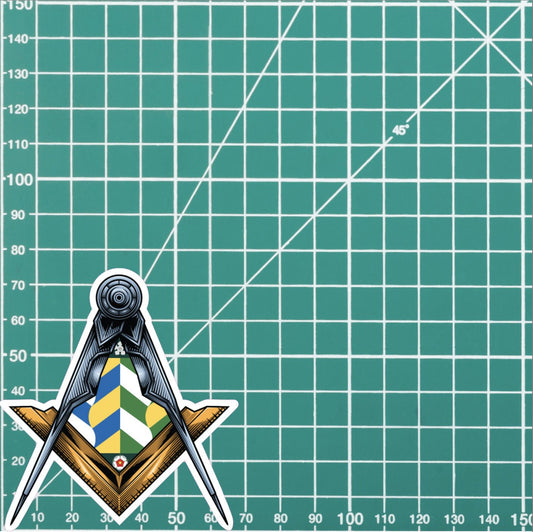 Cumbria Masonic Stickers Square & Compass Union Vinyl Decals redplume