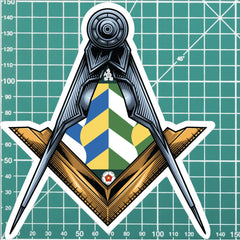 Cumbria Masonic Stickers Square & Compass Union Vinyl Decals redplume