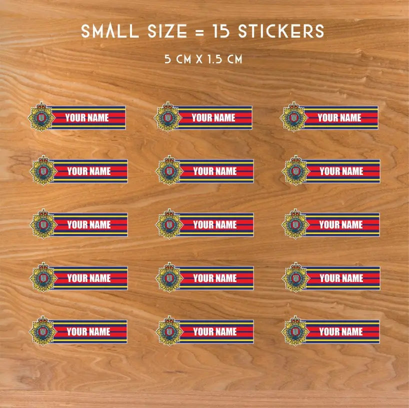Custom Royal Logistics Corps RLC Waterproof Vinyl Name Stickers - Personalised redplume