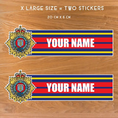 Custom Royal Logistics Corps RLC Waterproof Vinyl Name Stickers - Personalised redplume