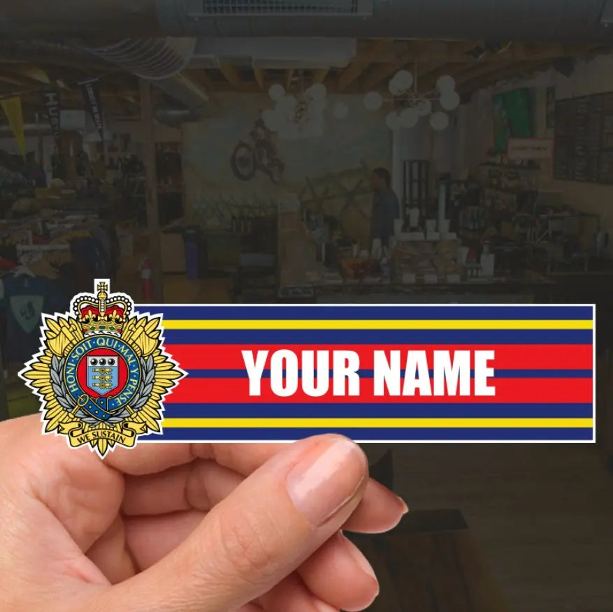 Custom Royal Logistics Corps RLC Waterproof Vinyl Name Stickers - Personalised redplume